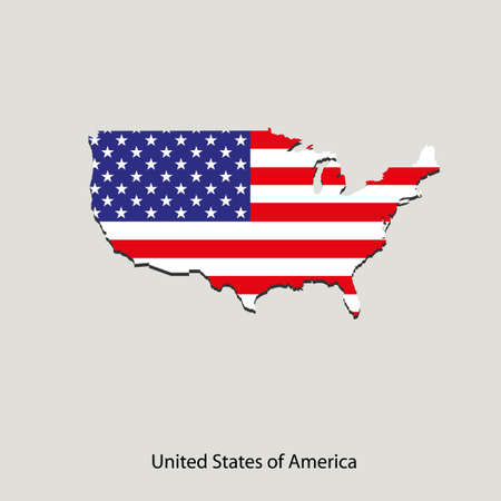 Map of USA  for your design, concept Illustration.のイラスト素材