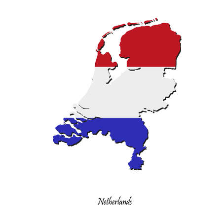 Map of Netherlands for your design, concept Illustration.のイラスト素材