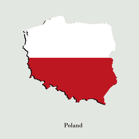 Map of Poland for your design, concept Illustration.のイラスト素材