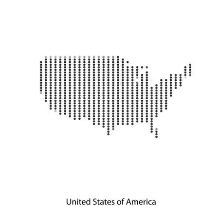 Map of USA  for your design, concept Illustration.のイラスト素材