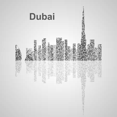 Dubai skyline  for your design, concept Illustration.のイラスト素材