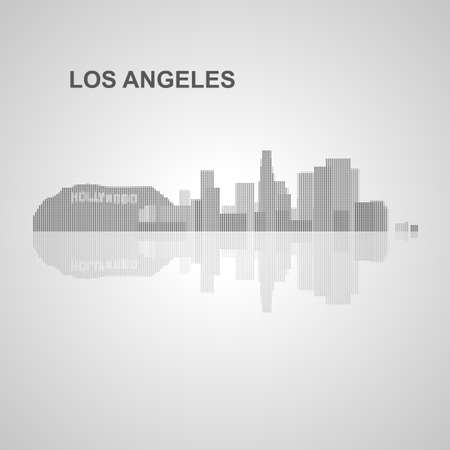 Los Angeles skyline  for your design, concept Illustration.のイラスト素材