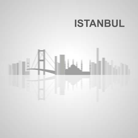 Istanbul skyline  for your design, concept Illustration.のイラスト素材