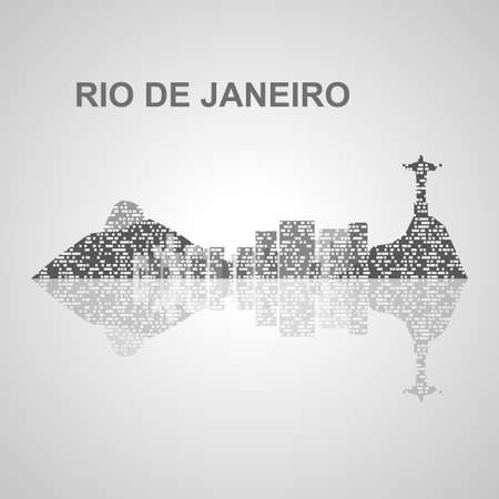 Rio de Janeiro skyline  for your design, concept Illustration.のイラスト素材