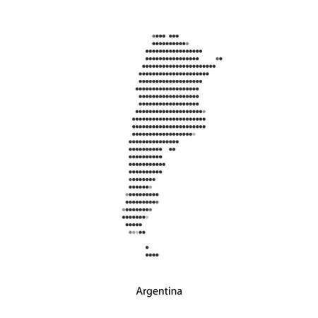 Dotted map of Argentina for your design, concept Illustration.のイラスト素材