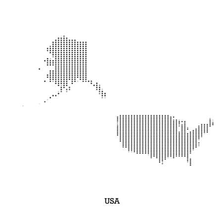 Map of USA  for your design, concept Illustration.のイラスト素材