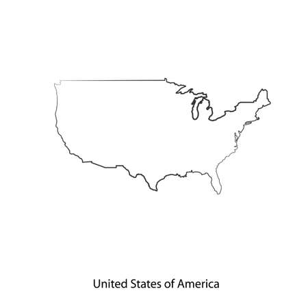 Map of USA  for your design, concept Illustration.のイラスト素材