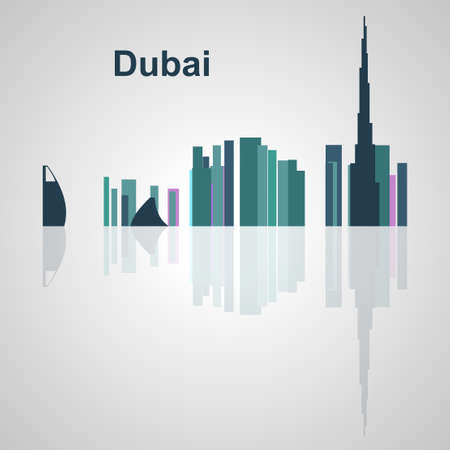 Dubai skyline for your design, concept Illustration.のイラスト素材