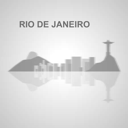 Rio de Janeiro skyline  for your design, concept Illustration.のイラスト素材