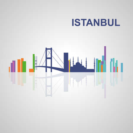 Istanbul skyline for your design, concept Illustration.のイラスト素材
