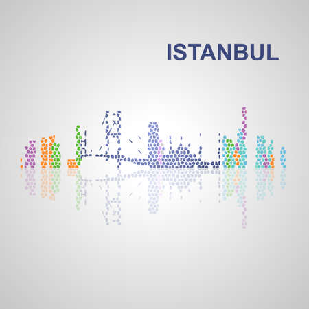 Istanbul skyline for your design, concept Illustration.のイラスト素材