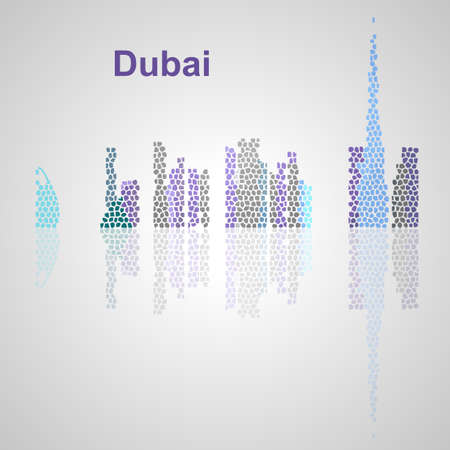 Dubai skyline for your design, concept Illustration.のイラスト素材