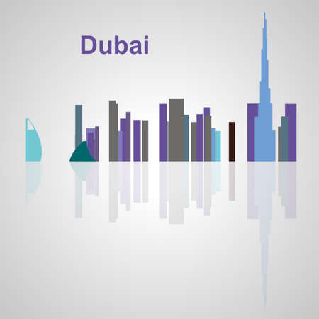 Dubai skyline for your design, concept Illustration.のイラスト素材