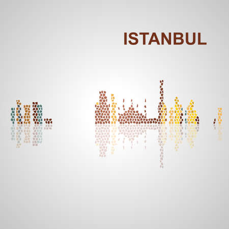 Istanbul skyline for your design, concept Illustration.のイラスト素材