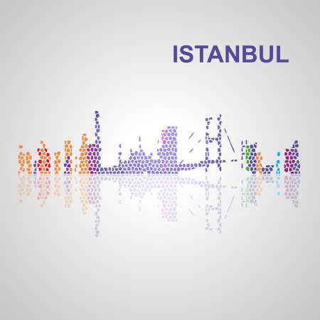 Istanbul skyline for your design, concept Illustration.のイラスト素材