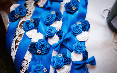 ikebanas with beautiful decorative flowersの写真素材