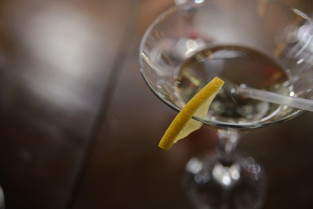 Drinking a glass of lemon is on the tableの写真素材