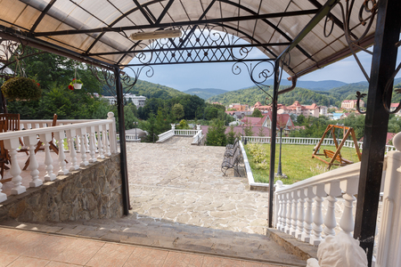 Landscaping at a resort in Ukraineの写真素材