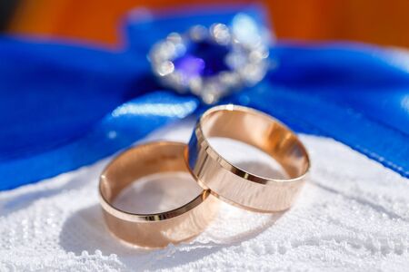 stylish wedding rings for wedding marriage ceremonyの写真素材