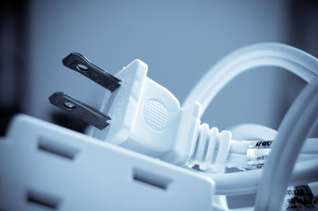 Electrical outlet and electric plugの写真素材