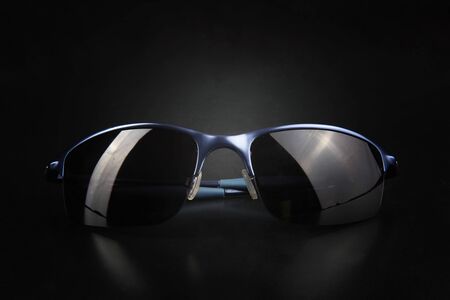 style sunglasses isolated men black backgroundの写真素材