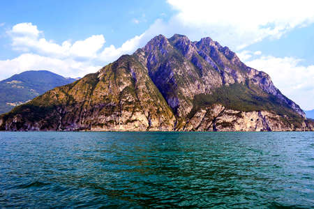 Island mountain in the blue sea with forestの写真素材