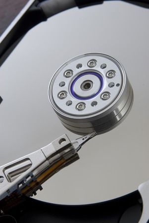 close up of open hard disk drives 