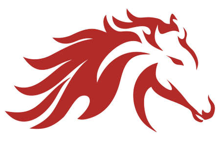 horse head fireのイラスト素材