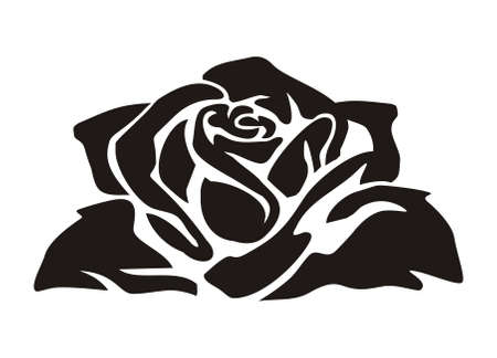 vector design abstract black rosesのイラスト素材