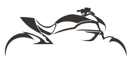 MOTORSPORT COOL silhouette designのイラスト素材