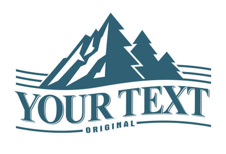 mount pine vintage designのイラスト素材