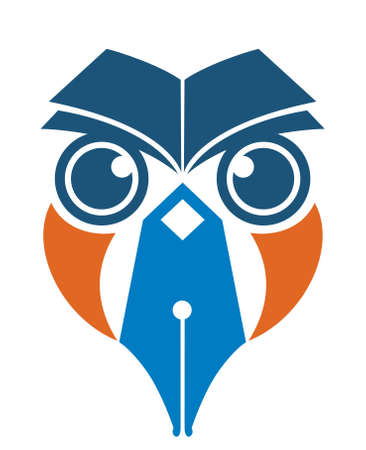 owl pen and bookのイラスト素材