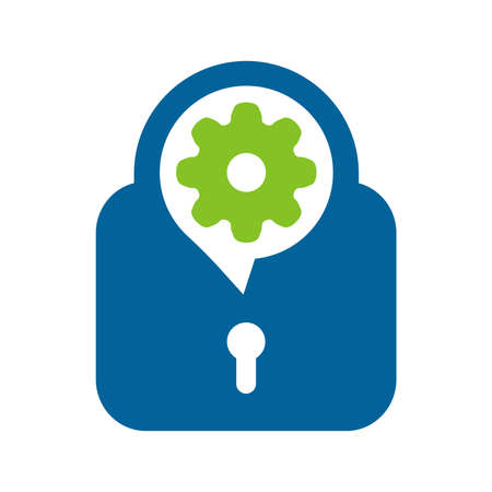 padlock hack design vectorのイラスト素材