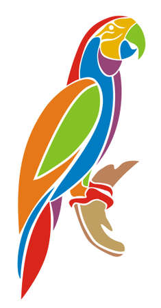 Parrot colors abstract designのイラスト素材