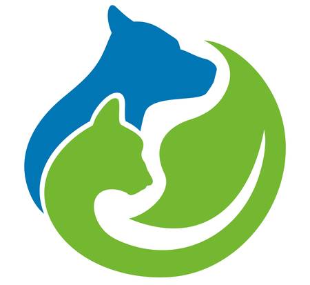 pet dog and cat natureのイラスト素材