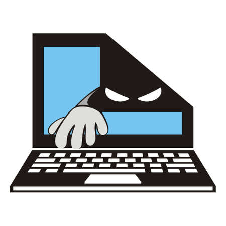 notebook hackerのイラスト素材