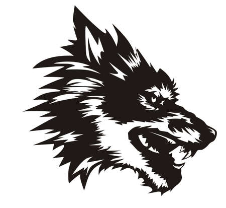 wolf dreadful blackのイラスト素材