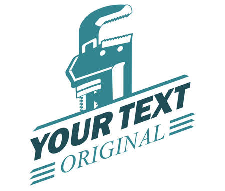 wrench and typographyのイラスト素材