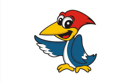 Bird Woodpacker cartoonのイラスト素材