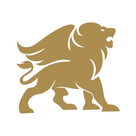 Lion winged goldのイラスト素材