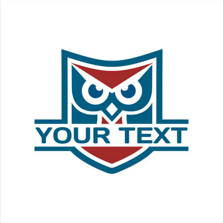 owl shield emblemのイラスト素材