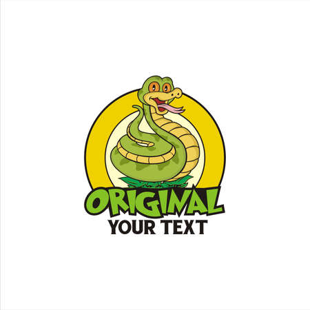 Snake Cartoon Vintageのイラスト素材