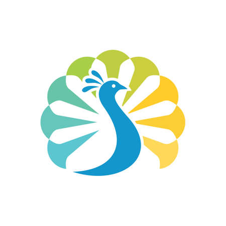 peacock abstract circleのイラスト素材