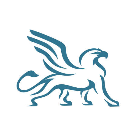 Griffin abstract blueのイラスト素材