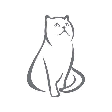 Persian cat abstractのイラスト素材