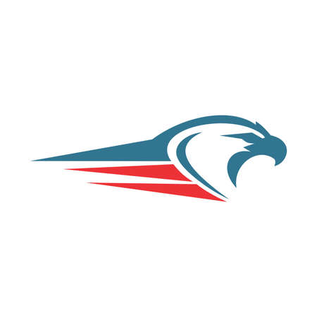 Eagle head blue and redのイラスト素材