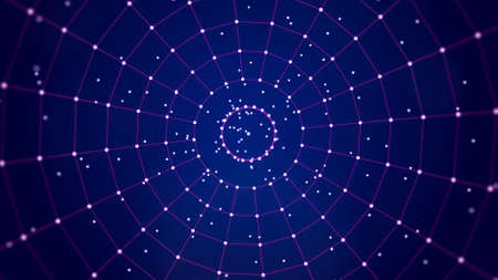 Technological background made of dots and lines. Large amount of data. 3D.の写真素材