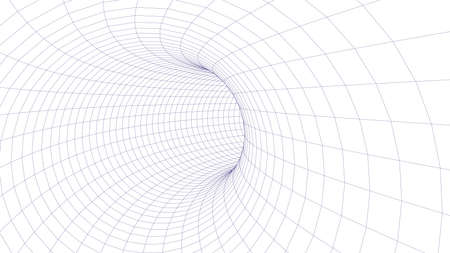 Tunnel or wormhole. futuristic perspective mesh background texture.Vector illustration.