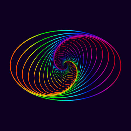 Gradient line abstract vector background. Technology logo element.のイラスト素材