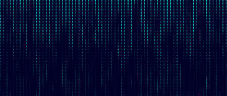 The code of the background matrix falling from the top. Vector particle pattern.